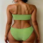 Damen Bandeau-Bikini mit verstellbarem Bindand