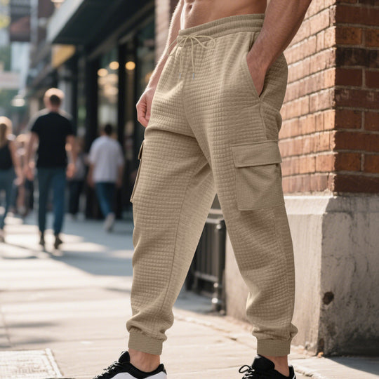 Herren Cargo-Jogginghose mit elastischem Bund und zahlreichen Taschen R&B