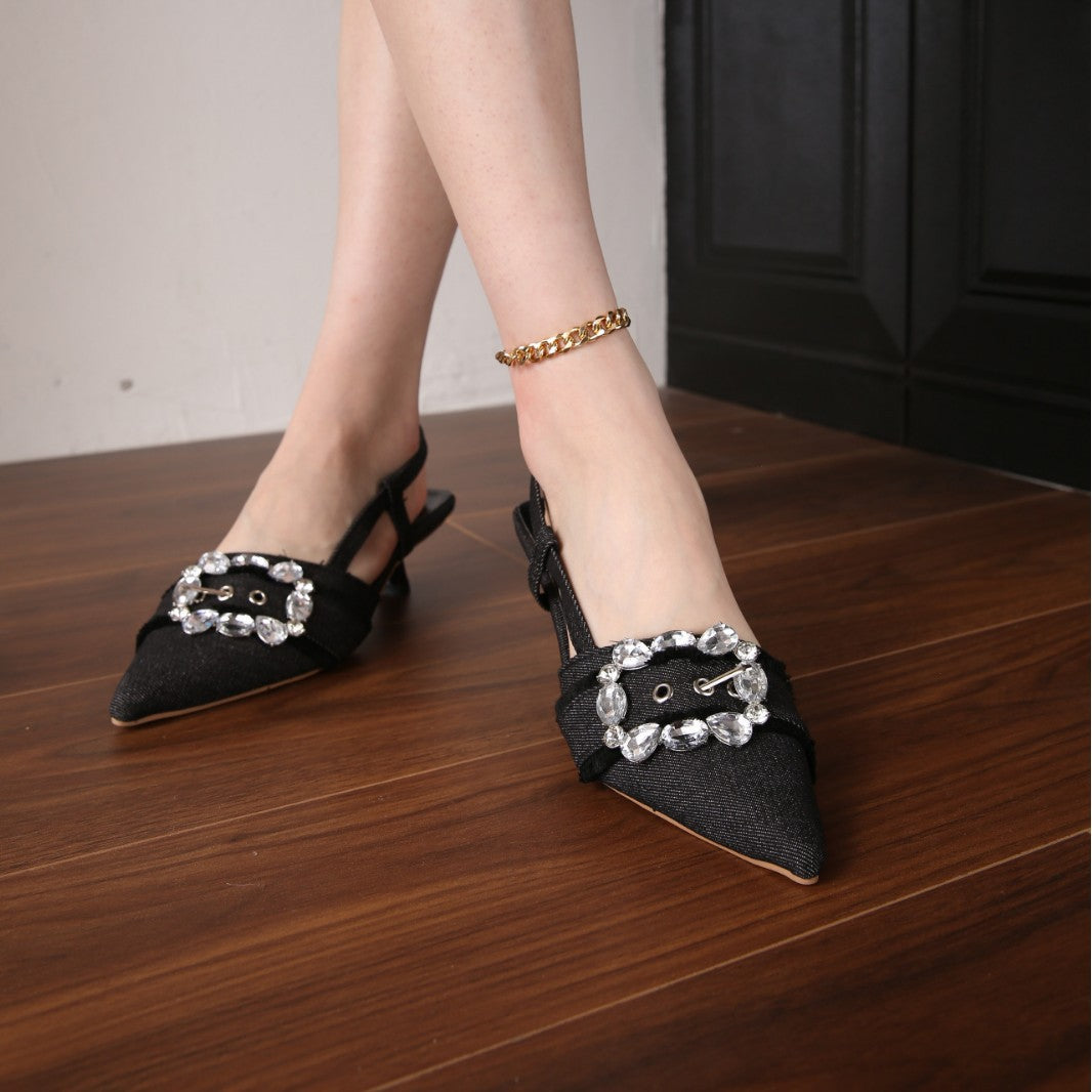Damen Slingback-Pumps mit glamourösem Schleifenakzent R&B