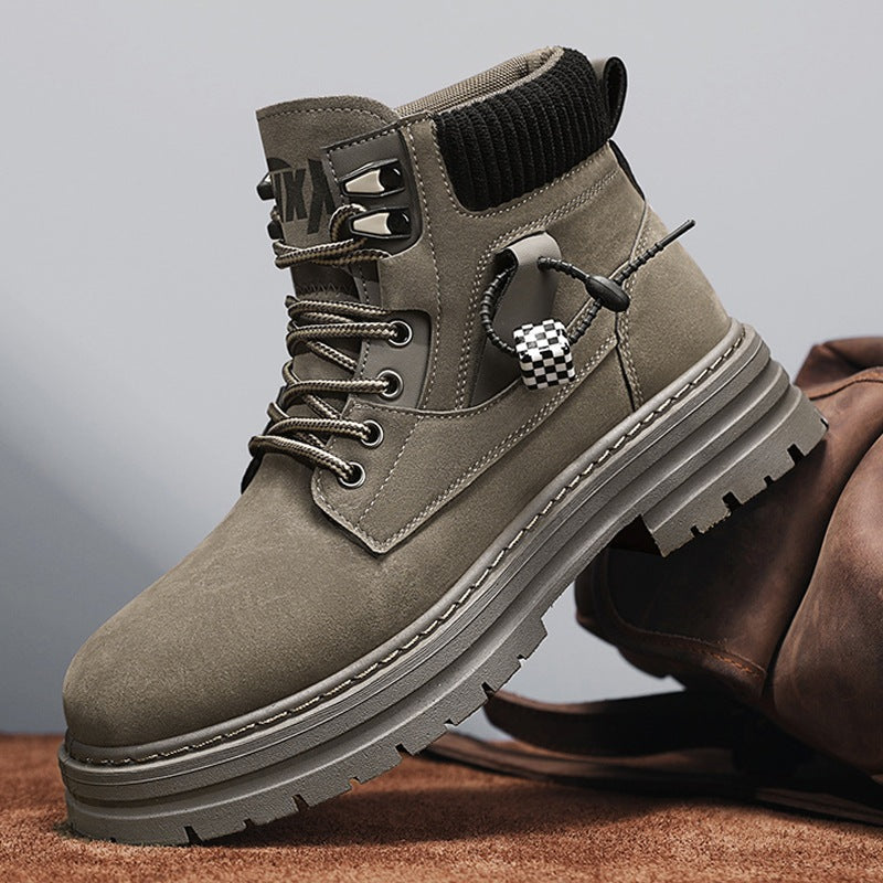 Damen robuste High-Top Stiefel mit atmungsaktivem Rippenkragen und rutschfester Sohle R&B