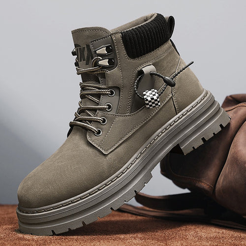 Damen robuste High-Top Stiefel mit atmungsaktivem Rippenkragen und rutschfester Sohle R&B
