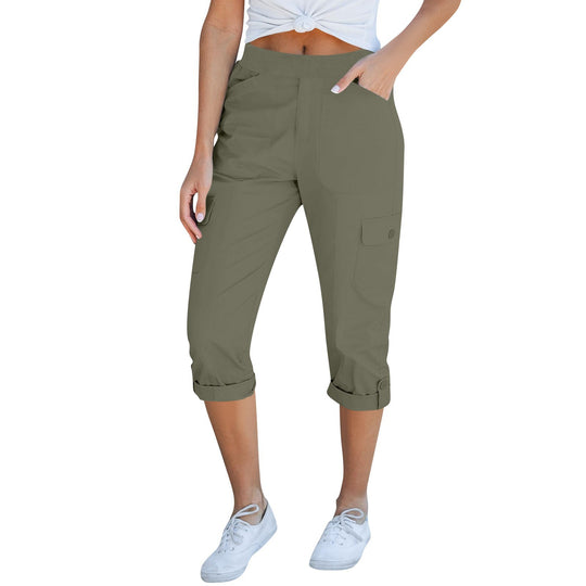 Damen Cargo-Hosen mit elastischem Bund und praktischen Taschen R&B