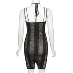 Damen Bodycon Overall mit Ripsoptik und eleganten Trägern R&B