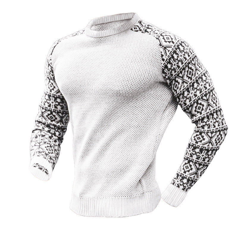 Herren Strickpullover mit grafischem Muster R&B