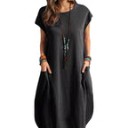 Damen luftiges Sommerkleid mit praktischen Taschen und modernem Schnitt R&B