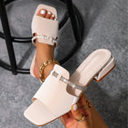 Damen Elegante Plateau-Sandalen mit Strass-Details R&B