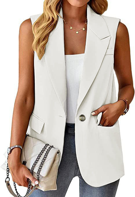 Damen Stylischer Blazer-Weste R&B