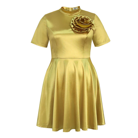Damen Elegantes Kleid mit Blumendekor R&B