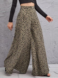 Damen Weit geschnittene Palazzo-Hose mit gepunktetem Design R&B
