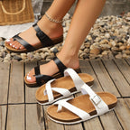 Damen Komfortable Korksandalen mit verstellbaren Riemen R&B