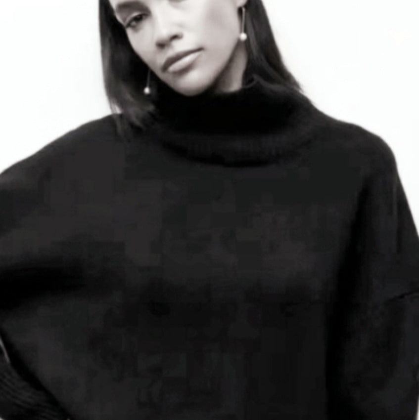 Damen Modischer Rollkragenpullover aus weichem Material R&B