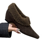 Damen Stiefeletten mit kuscheligem Kunstfellkragen und eleganter Form R&B