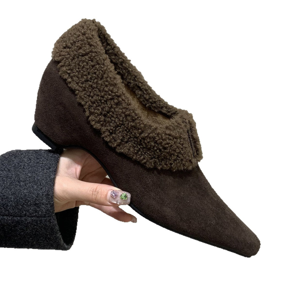 Damen Stiefeletten mit kuscheligem Kunstfellkragen und eleganter Form R&B