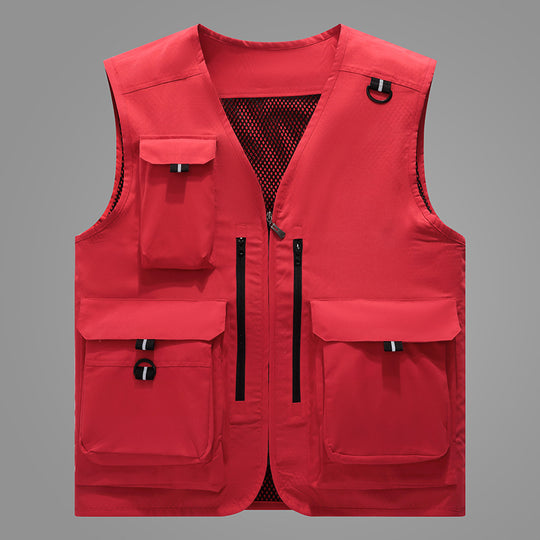 Damen multifunktionale Outdoor-Weste mit zahlreichen Taschen und atmungsaktivem Futter R&B