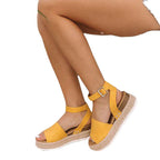 Damen Espadrille-Sandalen mit elegantem Schnallenverschluss und weichem Fußbett R&B