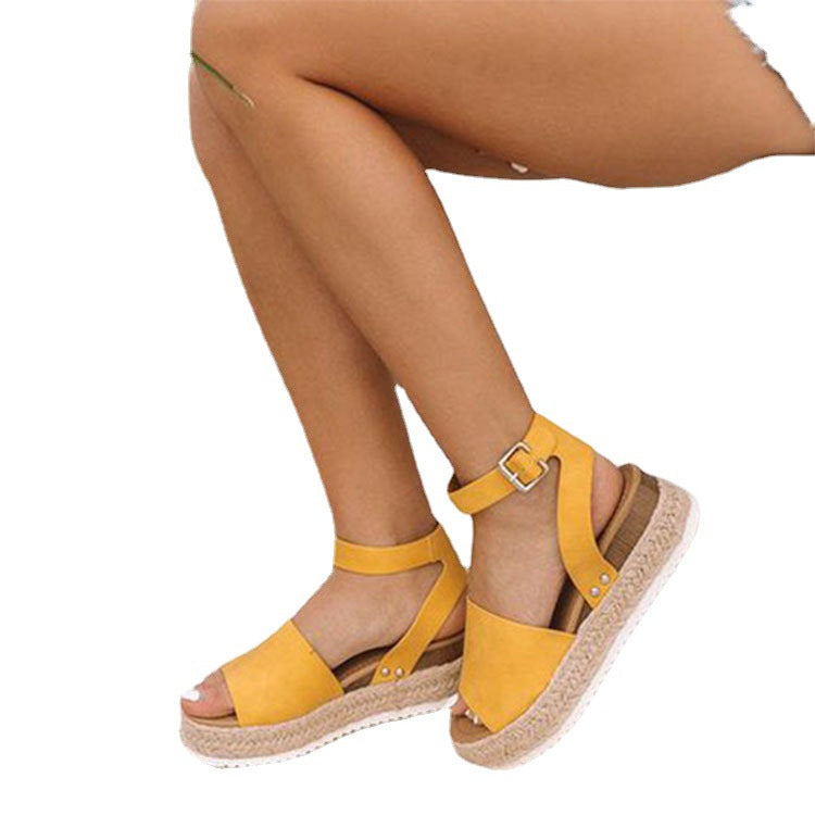 Damen Espadrille-Sandalen mit elegantem Schnallenverschluss und weichem Fußbett R&B