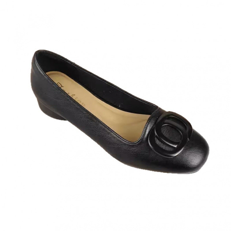 Damen Ballerinas mit eleganter Schmuckapplikation und bequemem Blockabsatz R&B