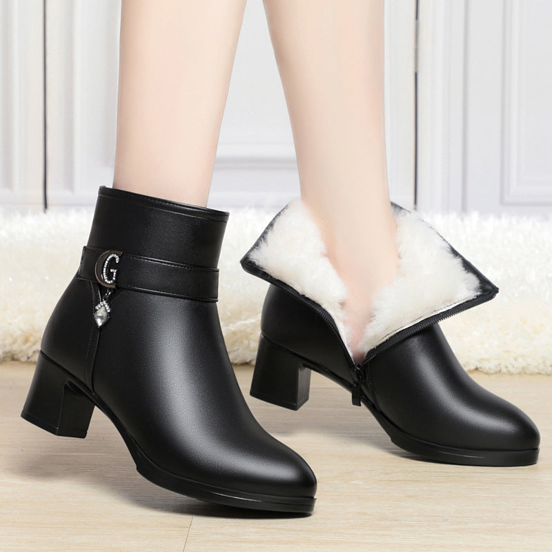 Damen Elegante Stiefeletten mit modischem Schnallen-Detail