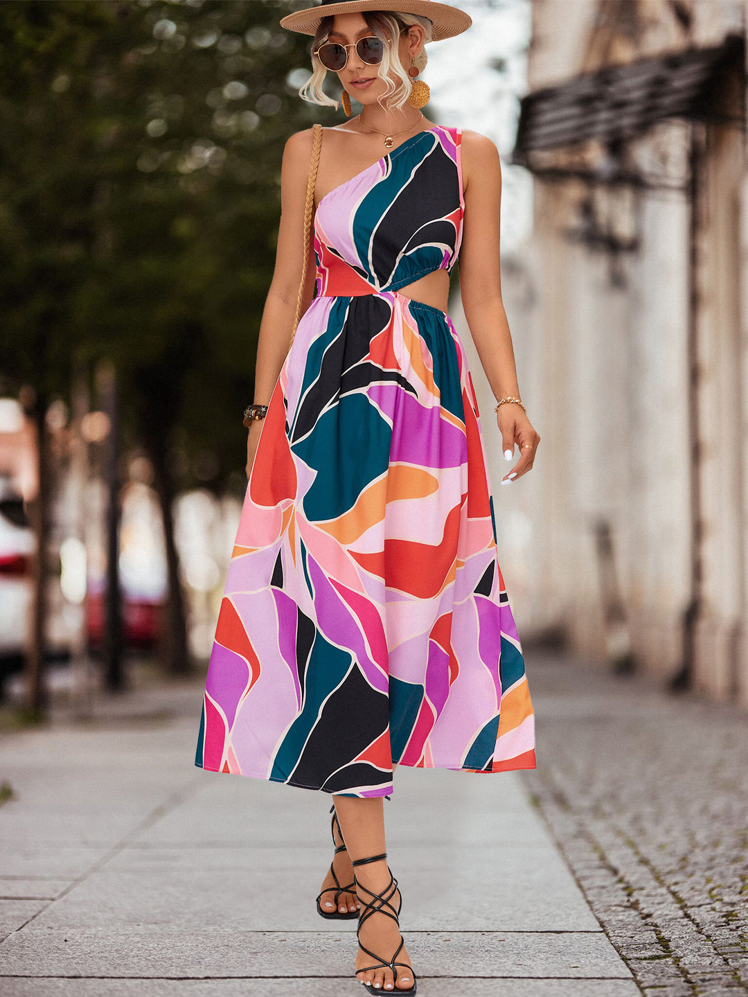 Damen Sommerliches Blumenkleid mit voluminösen Rüschendetails und komfortablem Schnitt R&B
