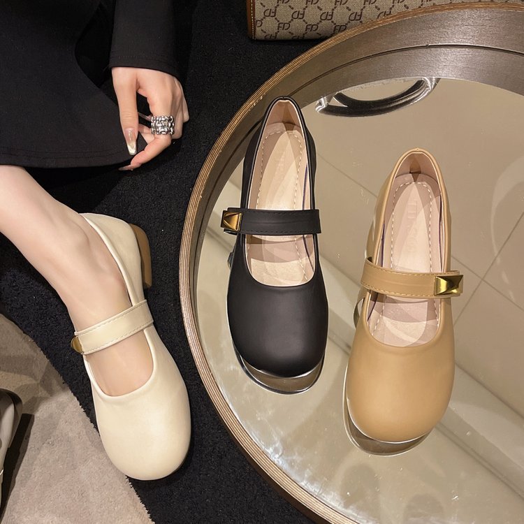 Damen elegante Ballerinas mit dekorativem Riemen R&B