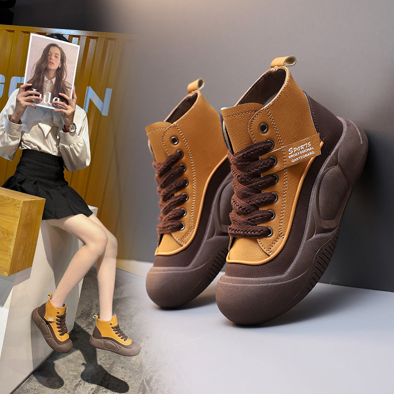 Damen Urbanes High-Top Sneaker Design mit rutschfester Sohle R&B