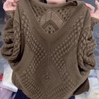 Damen Pullover mit V-Ausschnitt und modernem Strukturmuster R&B