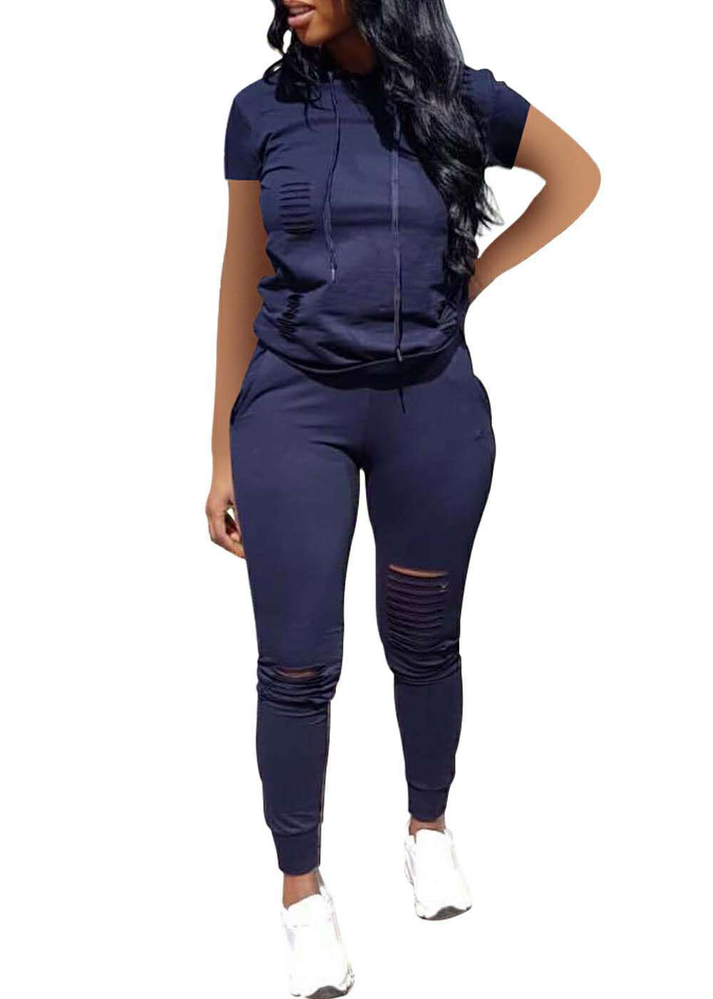 Damen Jogginganzug mit stylischen Zipper-Details und sportlicher Passform R&B