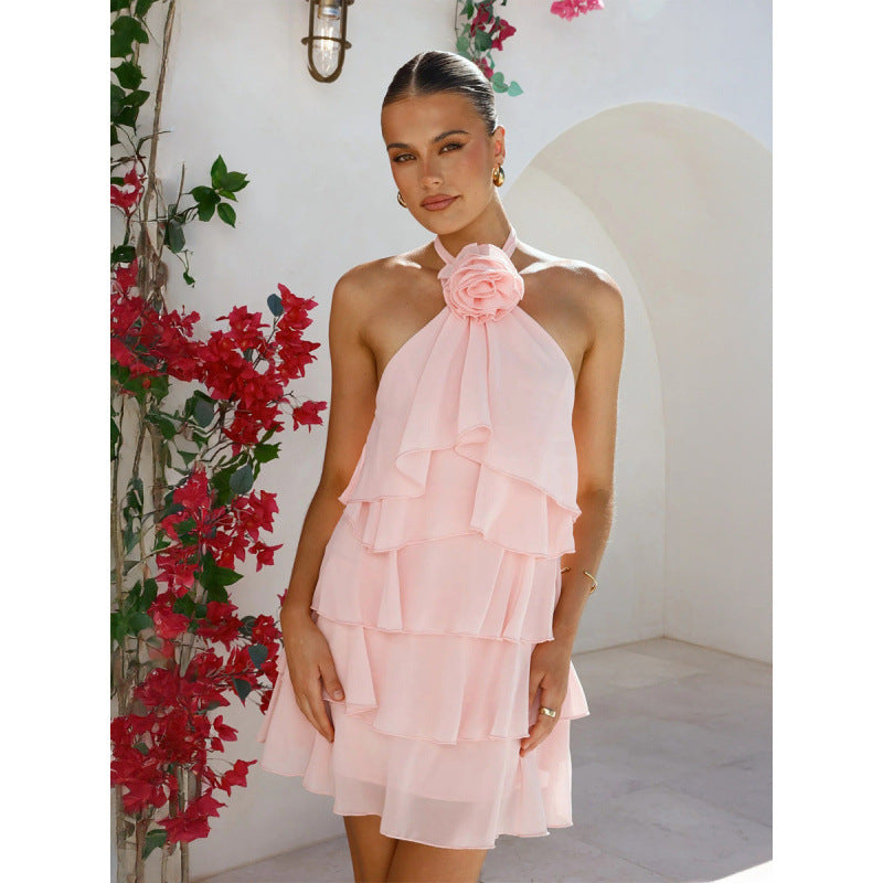 Damen Sommerliches Wickelkleid mit schönen Rüschendetails R&B