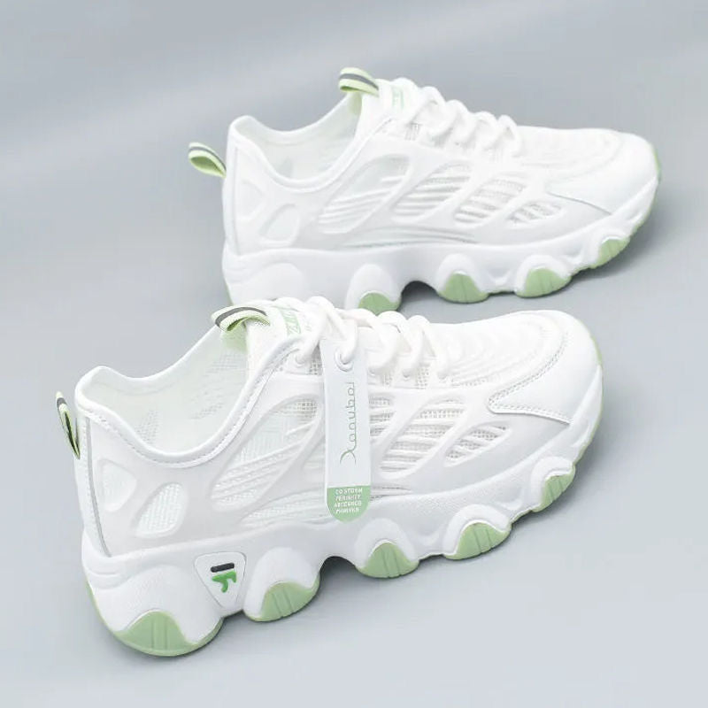 Damen Lauf-Sneaker mit atmungsaktiver Oberflächenstruktur und dämpfender Sohle