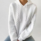 Damen Kapuzenpullover mit Kordelzug und strukturiertem Muster R&B