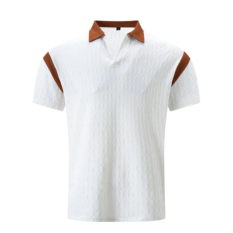 Herren Kurzarm Poloshirt mit strukturiertem Kragen und sportlichem Design R&B