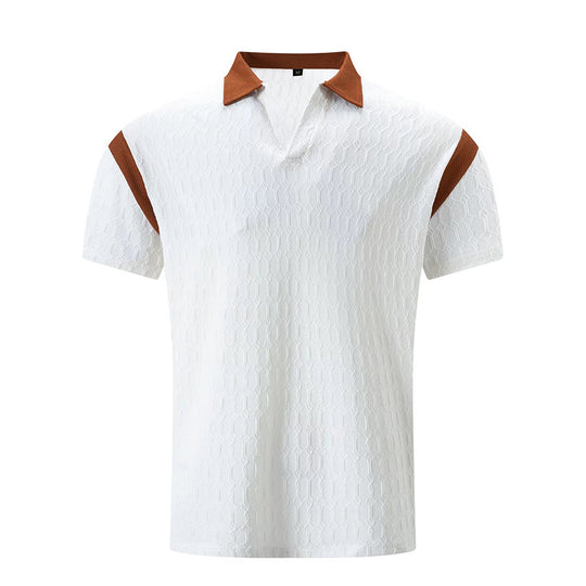 Herren Kurzarm Poloshirt mit strukturiertem Kragen und sportlichem Design R&B