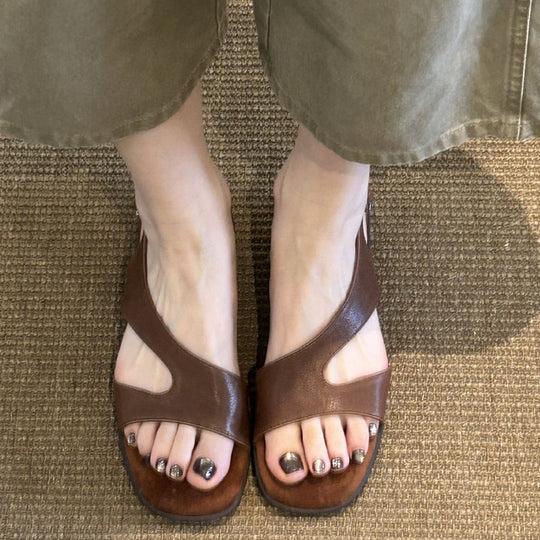 Damen Sandalen mit verstellbarem Riemen und anatomisch geformtem Fußbett R&B