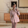 Damen Eleganter Blazer mit asymmetrischem Schnitt und dekorativem Kragen R&B