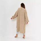 Damen Großer Strickmantel mit offener Front und lässiger Silhouette R&B