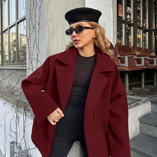 Damen Modische Wickeljacke aus hochwertigem Material mit taillierbarem Gürtel R&B