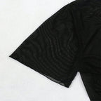 Damen Crop-Top mit V-Ausschnitt und dekorativem Bindand