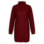 Damen Strickkleid mit hohem Kragen R&B