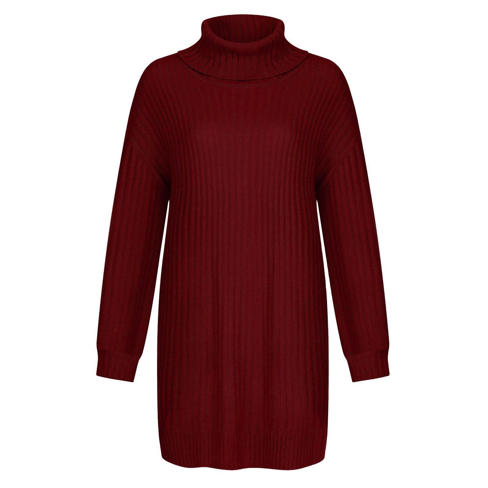 Damen Strickkleid mit hohem Kragen R&B