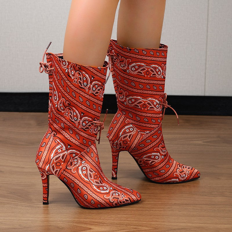Damen High Heels Stiefel R&B