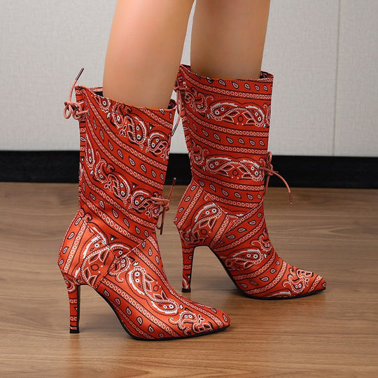 Damen High Heels Stiefel R&B