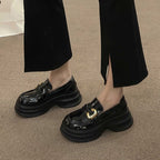 Damen modische Loafers mit dekorativer Schnalle und voluminöser Sohle R&B