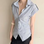Damen elegante Bluse mit modernen Streifen R&B