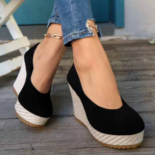Damen Wedge-Pumps mit eleganter Riemchen-Applikation R&B