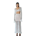 Damen elegantes und durchscheinendes Strandset R&B