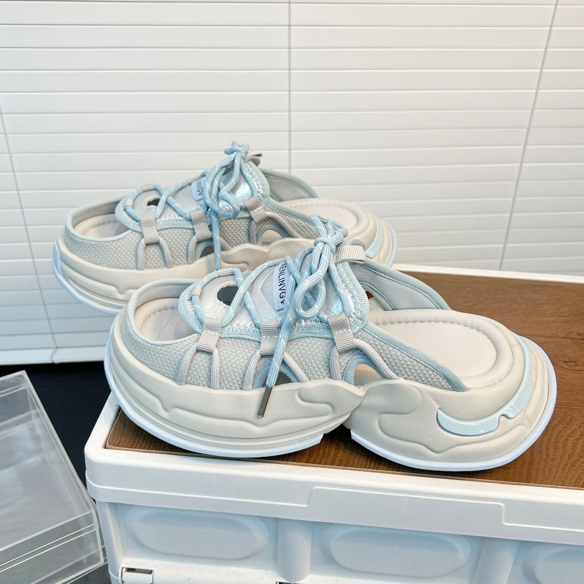 Damen Sportliche Sandalen mit atmungsaktivem Mesh-Obermaterial und stoßdämpfender Sohle R&B