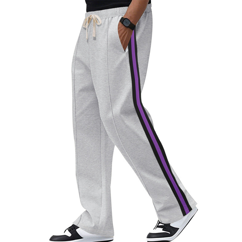 Herren Baumwoll-Cargo-Hose mit elastischem Bund und seitlichen Taschen R&B