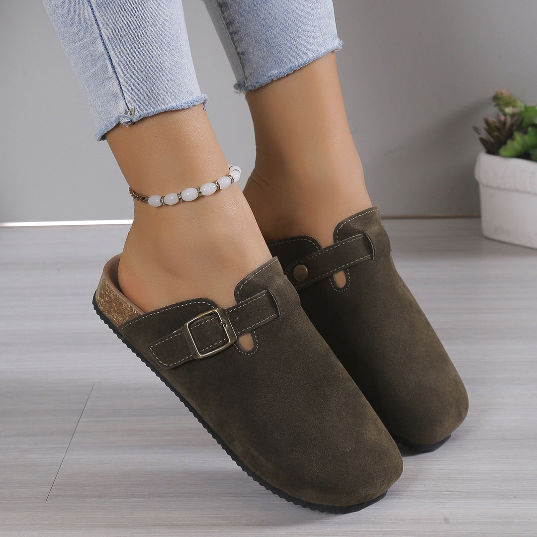 Damen Komfortable Clogs mit verstellbarem Riemen R&B