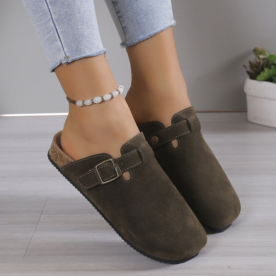 Damen Komfortable Clogs mit verstellbarem Riemen R&B