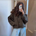 Damen Kurzjacke mit lässigem Schnitt und Knopfleiste